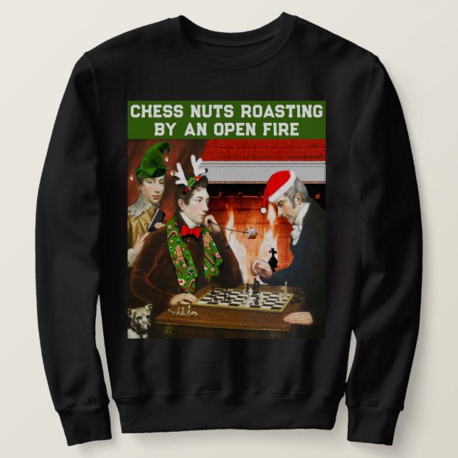 Sweatshirt Joueur d'échecs Noël (Design devant)