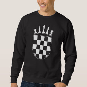 Sweatshirt Joueur D'Échecs Pour Croates Drapeau Croate Tablea