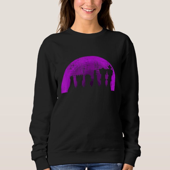 Sweatshirt Joueur d'échecs rétro (Devant)