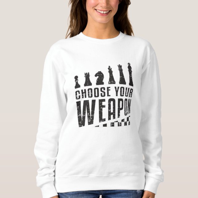 Sweatshirt Joueur d'échecs Tableau de contrôle du jeu Jeu cad (Devant)