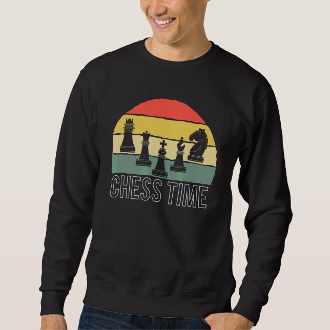 Sweatshirt Joueur d'échecs vintage (Devant)