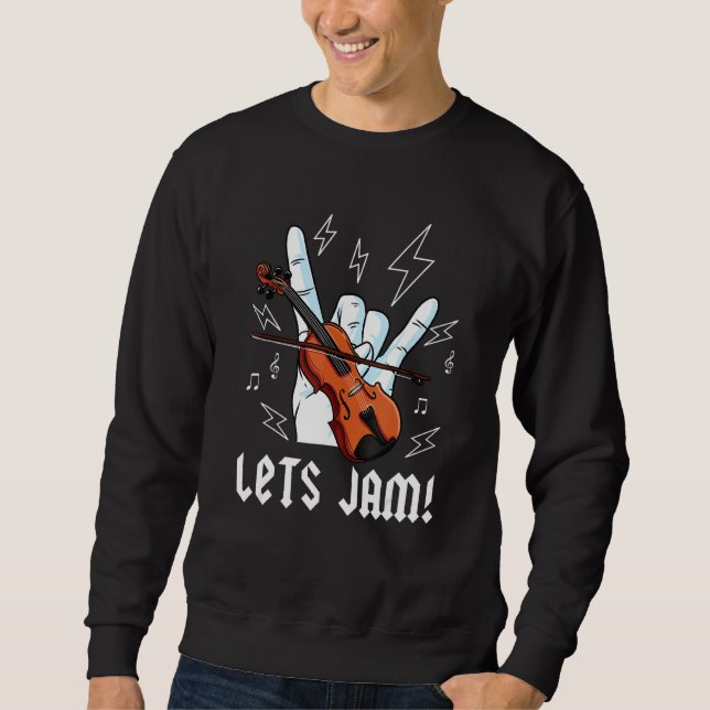 Sweatshirt Joueur Fiddle Joueur Jeu Session (Devant)