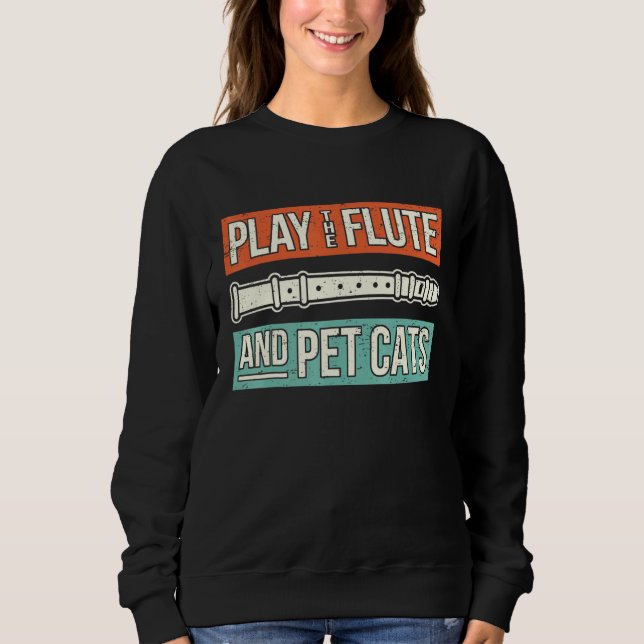 Sweatshirt Joueur Flûte Dit Flutist Je Joue Flute Pet C (Devant)