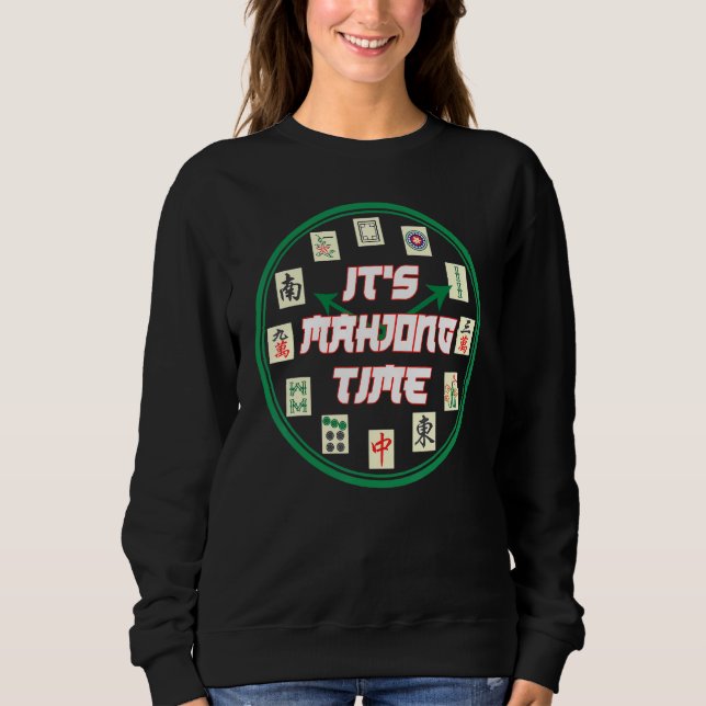 Sweatshirt Joueur Mahjong Chinois Ou Mahjong (Devant)