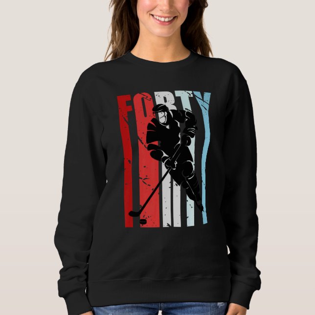 Sweatshirt Joueur masculin de hockey sur glace 40e anniversai (Devant)