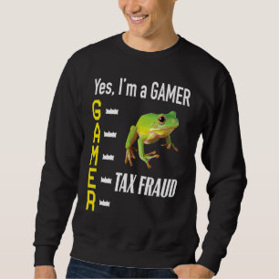 Sweatshirt Joueur mème Commettre Fraude Fiscale Grenouille Bi