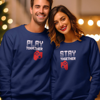 Sweatshirt Joueur Valentines Jour Couple Correspondant Drôle
