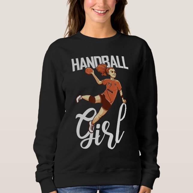 Sweatshirt Joueuse de handball Équipement de handball Ballon  (Devant)