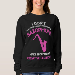 Sweatshirt Joueuses de saxophone alto femmes jeunesse Jazz Sa