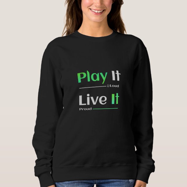 Sweatshirt Jouez fort. Vivez fier. (Devant)