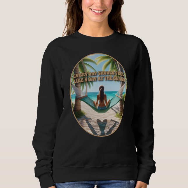 Sweatshirt Jour à la plage (Devant)