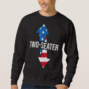 Sweatshirt Jour de 4 juillet de deux places Vintage américain