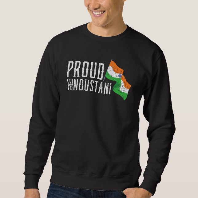 Sweatshirt Jour de la République de l'Inde Drapeau indien hin (Devant)