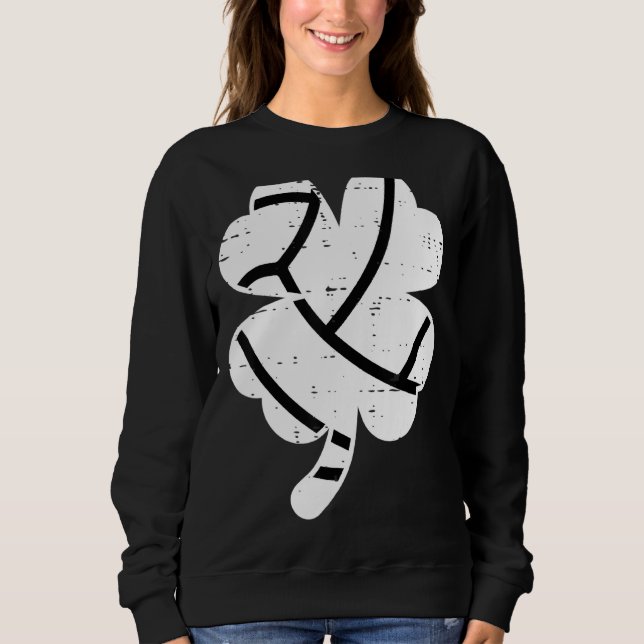 Sweatshirt Jour de la Saint Patrick de volley-ball shamrock S (Devant)