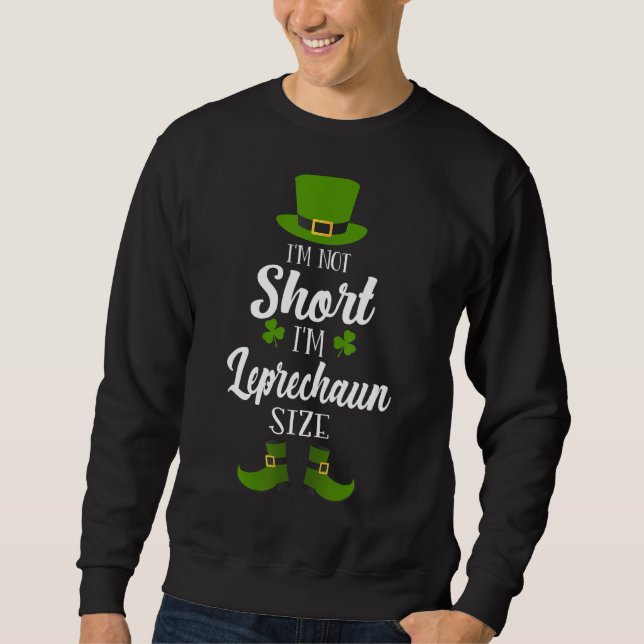 Sweatshirt Jour de la Saint Patrick Drôle Leprechaun Taille P (Devant)