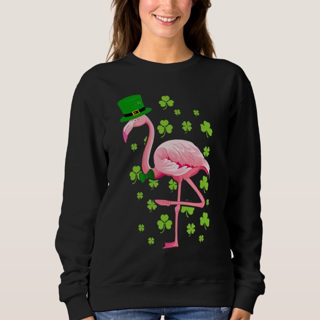 Sweatshirt Jour de la Saint Patrick Flamant rose Leprechaun S (Devant)