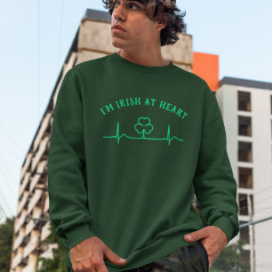 Sweatshirt Jour de la Saint Patrick Heartbeat Te
