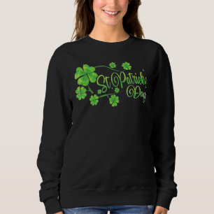 Sweatshirt Jour de la Saint Patrick Heureux Et Shamrock Irlan