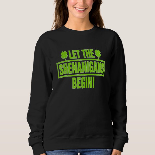 Sweatshirt Jour de la Saint Patrick Pour Les Femmes Hommes (Devant)