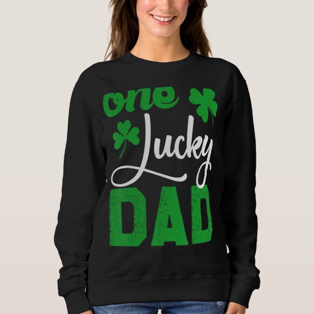 Sweatshirt Jour de la Saint Patrick Pyjamas Un Lucky Papa Sha (Devant)
