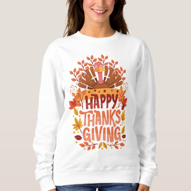 Sweatshirt Jour de l'Action de grâces du bon thanksgiving (Devant)