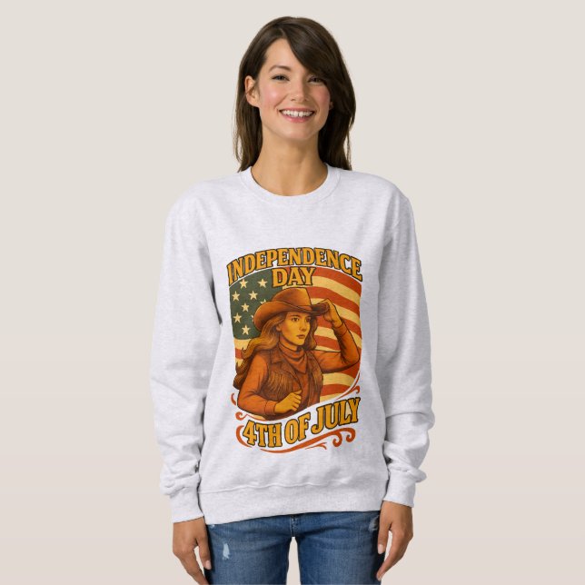 Sweatshirt Jour de l'indépendance (Devant entier)
