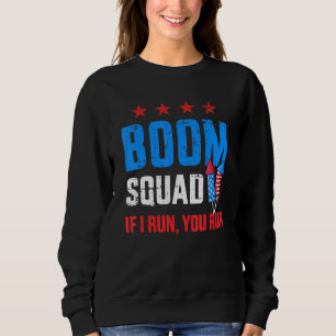 Sweatshirt Jour de l'Indépendance 4 juillet escouade de boum