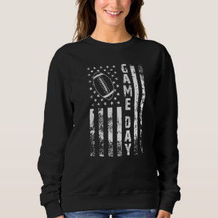 Sweatshirt Jour de match de football américain avec drapeau M