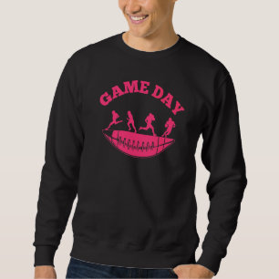 Sweatshirt Jour de match de football rose hommes femmes enfan