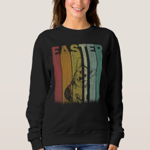Sweatshirt Jour de Pâques Corgi Chien Retro Graphisme Funny E