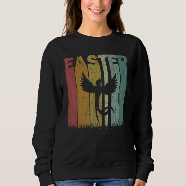 Sweatshirt Jour de Pâques Quetzal Retro Graphisme Funny Coût  (Devant)