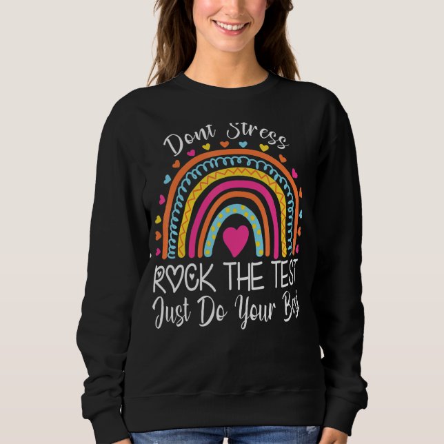 Sweatshirt Jour de test de l'enseignant Rocher Le jour de tes (Devant)