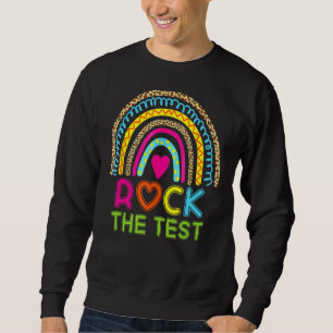 Sweatshirt Jour de test pour les enseignants Leopard Rainbow