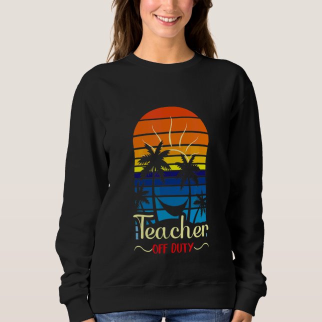 Sweatshirt Jour Dernier du coucher de soleil de palmier de l' (Devant)