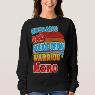 Sweatshirt Jour des pères de marié papa officier de police