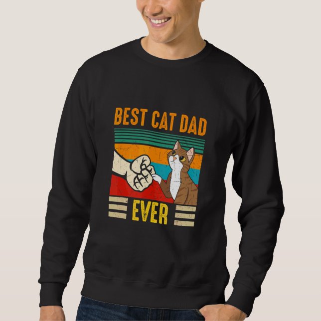Sweatshirt Jour des pères du meilleur chat papa (Devant)