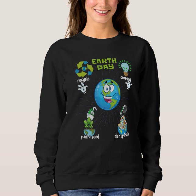 Sweatshirt Jour des terres écologiste Premium (Devant)