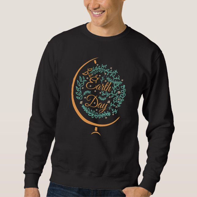 Sweatshirt Jour des terres World Ornamental Globe Pro Environ (Devant)