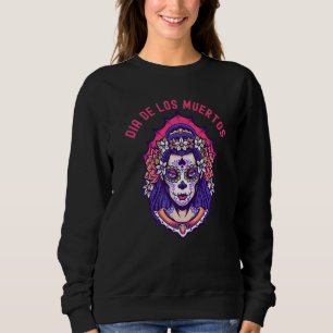 Sweatshirt Jour Dia De Los Muertos Du Crâne Sucre Morte Cos