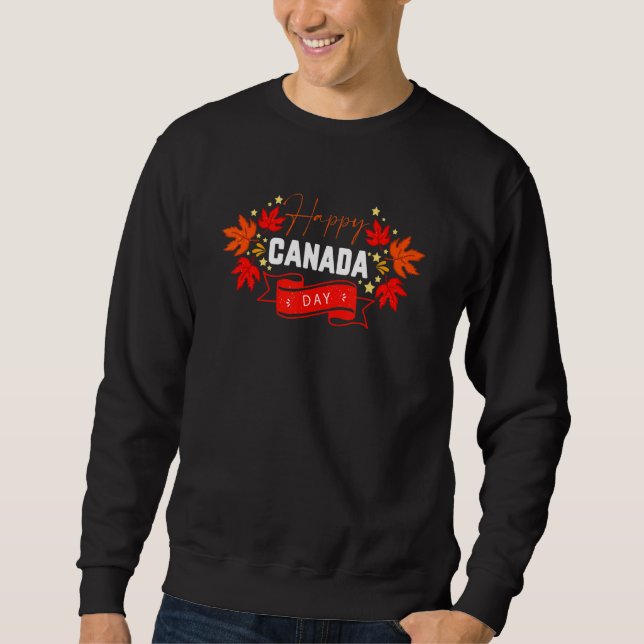 Sweatshirt Jour du Canada Joyeux Jour du Canada Drapeau du Ca (Devant)