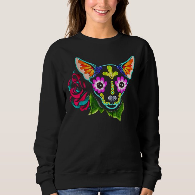 Sweatshirt Jour Du Chihuahua Des Morts (Devant)