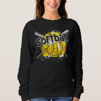 Sweatshirt Jour père de papa de softball Jour Fête des pères 