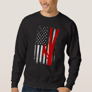 Sweatshirt Journal d'Escalade de l'Arboriste patriotique amér