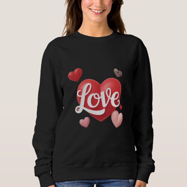 Sweatshirt journee de la saint-valentin design moderne de la  (Devant)