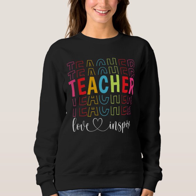 Sweatshirt Journée de l'enseignant Appréciation de l'enseigna (Devant)