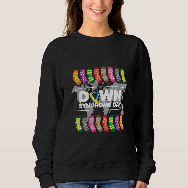 Sweatshirt Journée de sensibilisation au syndrome de Down. (Devant)