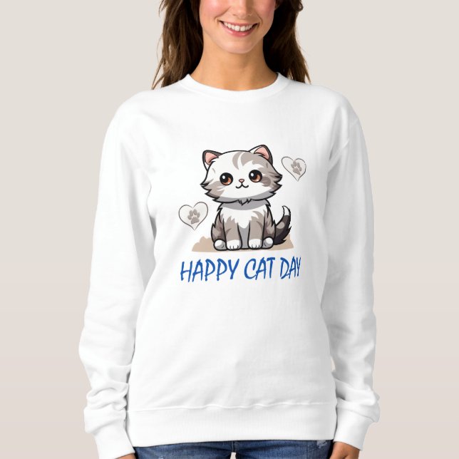 SWEATSHIRT JOURNÉE DES CHATS (Devant)