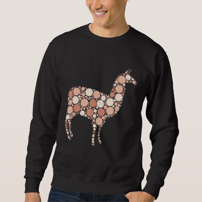 Sweatshirt Journée internationale des points Polka Dot Llama  (Devant)