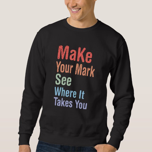 Sweatshirt Journée internationale du point Faites Votre Marqu (Devant)