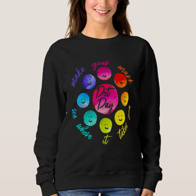 Sweatshirt Journée internationale du point faites votre marqu (Devant)